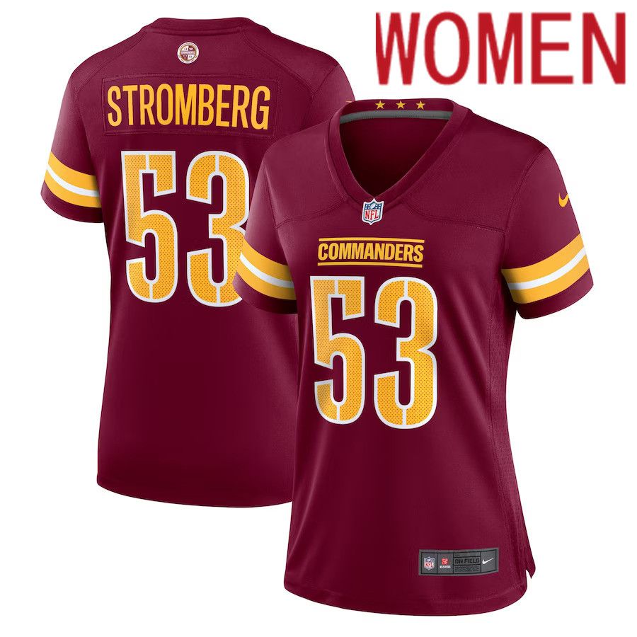 Women Washington Commanders #53 Ricky Stromberg Nike Burgundy Team Game NFL Jersey->washington commanders->NFL Jersey